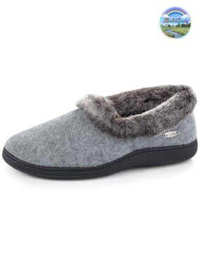 Faux Chinchilla Lined Slipper with Cloud Contour Cushioning